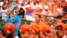 &bdquo;Miami Open&ldquo; finalas: Novakas Džokovičius &ndash; Kei Nishikoris