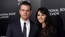 Mattas Damonas su žmona Luciana Barroso