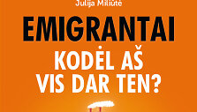 Julijos Miliūtės knygos &bdquo;Emigrantai. Kodėl a&scaron; vis dar ten?&ldquo; vir&scaron;elis