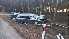 Įvykio vietoje Neringoje, ties posūkiu į Preilą