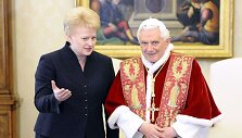 Dalia Grybauskaite ir popiežius Benediktas XVI