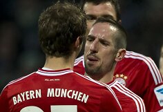 Franckas Ribery ir Thomas Muelleris
