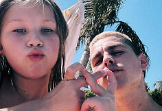 Donatas Montvydas su dukra Adele