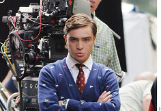 Edas Westwickas &bdquo;Gossip Girl&ldquo; filmavimo aik&scaron;telėje (2008 m.)