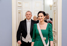 Premjerė I.Ruginienė dalyvavo valstybinėje vakarienėje Danijos Karaliaus ir Karalienės garbei