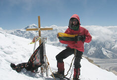 Ernestas Mark&scaron;aitis kalno Chan Tengri (Tian &Scaron;anis, 7010 m) vir&scaron;ūnėje