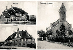 Apie 1910 m. atvirukas su Lauksargių geležinkelio stotimi, muitine ir bažnyčia