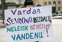 Protestas prie&scaron; skalūninių dujų paie&scaron;ką Lietuvoje