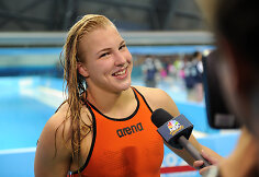 Plaukikė Rūta Meilutytė Nandzinge – viena didžiausių žaidynių žvaigždžių