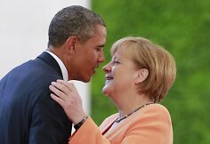 Barackas Obama ir Angela Merkel