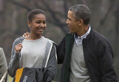 Barackas Obama su dukra Sasha