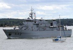 Tarptautinėse pratybose &bdquo;Northern Coast 2014&ldquo; Lietuvos karininko vadovaujami NATO laivai jūroje aptiko keturias minas