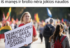 Interneto pok&scaron;tininkų memai apie prie Katedros vykusį &Scaron;eimų sąjūdžio mitingą