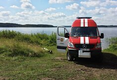 Arino ežere vykdomos skenduolių paie&scaron;kos