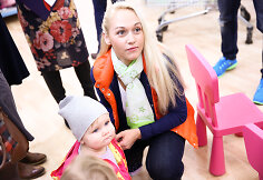 Indrė Stonkuvienė su dukra Cecilija