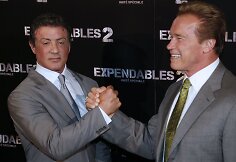 Sylvesteris Stallone (kairėje) ir Arnoldas Schwarzeneggeris