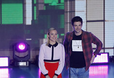 Kristen Bell ir Grantas Gustinas