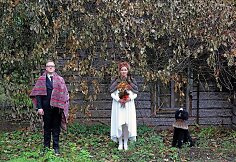 Rimantė Kulvinskytė su vyru Povilu ir augintine Loya / 