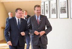 Saulius Skvernelis ir Albrechtas Freiherris von Boeselageris