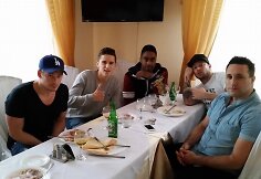 Donatas Montvydas su grupės &bdquo;Blue&ldquo; nariais