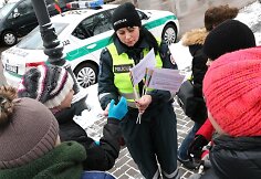 Policijos akcijos Telšiuose akimirka