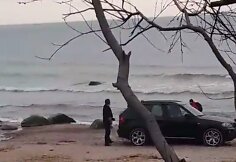 BMW vairuotojas Karklės pajūryje