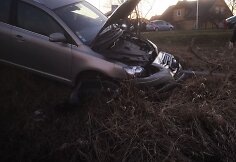 Girto vairuotojo &bdquo;Toyota&ldquo; nulėkė nuo kelio Tauragėje