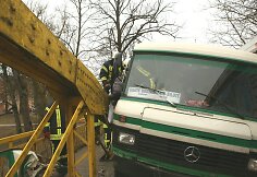 Autobuso ir sunkvežimio avarija &Scaron;ilutėje