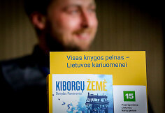 Dovydo Pancerovo knygos &bdquo;Kiborgų žemė&ldquo; pristatymas Vilniaus knygų mugėje