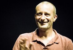 Spektaklio &bdquo;Durys&ldquo; repeticija. Jo Stromgren