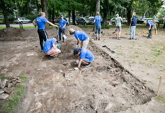 Archeologiniai kasinėjimai Vilniaus Vokiečių gatvėje.