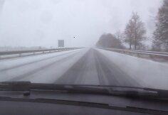 Sniegas kelyje Kaunas-Vilnius