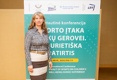 Konferencijos &bdquo;Sporto įtaka vaikų gerovei. &Scaron;iaurieti&scaron;ka patirtis&ldquo; akimirka