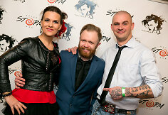 Martynas Šalkauskas (centre)