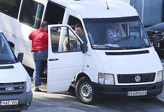 Galimai nelegalių vežėjų mikroautobusas