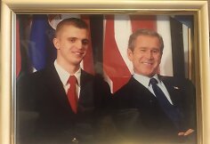 Giedrimas Jeglinskas ir tuometinis JAV prezidentas G.W.Bushas