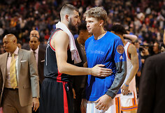 Jonas Valančiūnas ir Mindaugas Kuzminskas