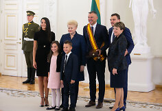 Lietuvos sportininkų apdovanojimų Prezidentūroje akimirka