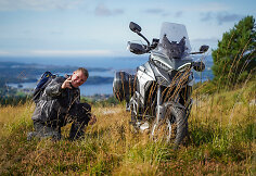 Kelionės motociklu akimirka