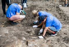 Archeologiniai kasinėjimai Vilniaus Vokiečių gatvėje.