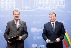 Saulius Skvernelis ir Albrechtas Freiherris von Boeselageris