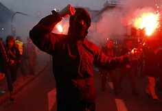 Lenkijos nacionalistų žygis Var&scaron;uvos gatvėmis