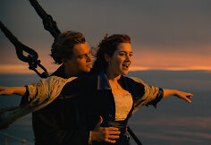 Leonardo DiCaprio ir Kate Winslet filme &bdquo;Titanikas&ldquo;