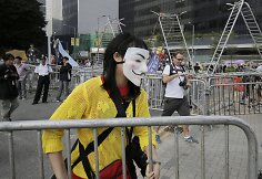Protestuotoja Honkonge