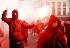 Lenkijos nacionalistų žygis Var&scaron;uvos gatvėmis