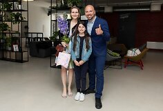 Remigijus Žiogas su dukra Riana