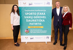 Konferencijos &bdquo;Sporto įtaka vaikų gerovei. &Scaron;iaurieti&scaron;ka patirtis&ldquo; akimirka