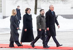 Olena Zelenska, Diana Nausėdienė, Volodymyras Zelenskis, Gitanas Nausėda