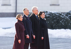 Marta Nawrocka, Karolis Nawrockis, Gitanas Nausėda, Diana Nausėdienė