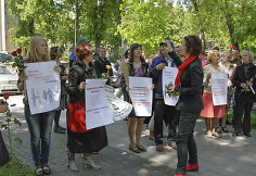 Protesto akcija prie Norvegijos ambasados Vilniuje